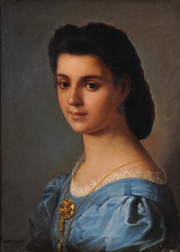 Ritratto di fanciulla in abito azzurro